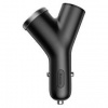 Adaptér do auta Baseus Y-type 2x USB + zapaľovač, 3.4A (CCALL-YX01) čierny