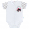 New Baby Dojčenské Celorozopínacie Body S Krátkym Rukávom Panda-62 (3-6m)