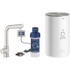 GROHE Red drezový ventil Mono s ohrevom vody a filtráciou, bojler veľkosť M, výška výtoku 240 mm, Supersteel, 30339DC1