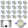 UISEBRT 20X 3W LED reflektor zapustené reflektory zapustené reflektory 230V 450lm studená biela zapustené stropné svetlo