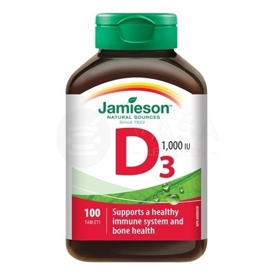 Jamieson Vitamín D3 1000 IU 100 tabliet