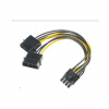 AKASA - 4-pin Molex na 6+2-pin PCIe adaptér (AK-CBPW20-15)