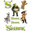 CUKROVÁ TLAČ jedlý obrázok na tortu Cukrová hmota SHREK FIONA OSLÍK SADA #10