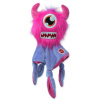 Dog Fantasy Hračka Monsters strašidlo pískacie chlpaté ružové s dečkou 28 cm