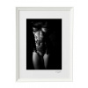 Atelier - Petr Vydra Umelecké fotografie Akty - Čipka na tele (biely rám), Velikost a varianta fotografií Černý rám 30 x 40 cm ( pasparta 21x 30 cm )