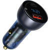 Baseus Digital Display PPS Dual Quick Car Charger 65 W Dark Gray CCKX-C0G