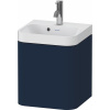 DURAVIT Happy D.2 Plus c-shaped závesná skrinka s nábytkovým umývadielkom s otvorom, 1 dvierka, pánty vpravo, 400 x 360 x 480 mm, nočná modrá matná lakovaná, HP4344O98980000