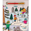 Maľovanie vodou Zima