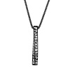 Daniel Dawson Pánský náhrdelník Sten Black - chirurgická ocel, runy NH1306-1383B Černá 60 cm
