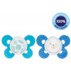 Chicco Physio Comfort silikon chlapec bodky/macko 2 ks V000908