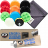 LEŠTIACI SET PASTA K2 ULTRA CUT C3+ LEŠTIACE ŠPONGIE 80 MM RÔZNE TVRDOSTI