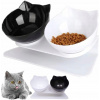 Dvojitá misa pre psov mačku na stojane na jedlo (Dvojitá misa pre psov mačku na stojane na jedlo)