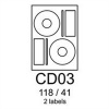RAYFILM Štítky CD03 118/41 univerzálne biele *R0100CD03A R0100.CD03A