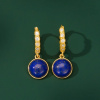 JAY Stříbrné náušnice s Lapis Lazuli - stříbro 925/1000 JAY-0119-YLE0001 Modrá