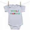 Boodyy Body s krátkym rukávom Veselé Vianoce 86 (12-18 mesiacov)