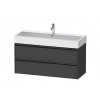 Duravit Ketho.2 Umývadlová skrinka, 55x118x46 cm, 2 zásuvky, grafit mat K25279049490000
