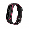 Xiaomi Pretkaný textúrovaný náhradný náramok pre Mi Band 3/4 Farba: čierna s ružovým, Vzor: Lines