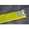 Púzdro na príbor kiwi s bielou servítkou 8,5x19cm (500ks)