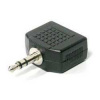 Rozdvojka, Audio, Jack (3,5 mm) 2x F-Jack (3,5 mm) M, 0, stereo, čierna