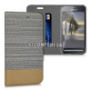 Kožený obal Samsung Galaxy Xcover 3 – Flip Duo – svetlo-šedá