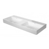Duravit DuraSquare - Dvojumývadlo, 120x47 cm, bez prepadu, bez otvoru na batériu, DuraCeram, biela 2353120070