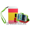 Kožený obal Samsung Galaxy S III Mini – Wallet Stripes – žltá