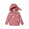 Tchibo - Detská termobunda do dažďa - pre dievčatá - veľ. 98/104 - farba: ružová/s potlačou