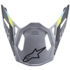 ALPINESTARS šilt pre prilby SUPERTECH S-M8 CONTACT strieborná matná