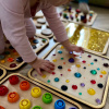 Senzorická cesta 7 štvorcov 23 cm Montessori integrácia sada veľká