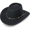 Stars & Stripes Klobúk westernový Gambler Stars & Stripes, čierny Obvod hlavy: M