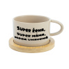 SUPER ŽENA, SUPER MAMA, MEGA ÚNAVA - krémový pohár 200 ml