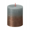 Bolsius Rustic, Vianočná, Sunset Eucalyptus Green+ Copper 80/68 mm