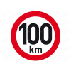 Samolepka reflexná rýchlosť 100 km, priemer 200 mm