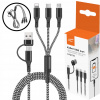 Sada USB káblov - USB typ C / microUSB / Lightning LTC