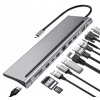 Adaptér USB-C Tradebit 6324 na 12 vstupov, sivý