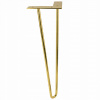 Nábytková noha typu Hairpin legs, výška 41 cm, 2 tyče, farba zlatá, chróm