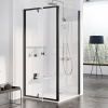 Ravak Pevná stěna Pivot PPS PPS-90 black+Transparent 90G70300Z1