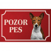 Basenji - Kovová tabuľka POZOR PES