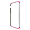Puzdro gumené Apple iPhone 6/6S rámik ružovo-biely