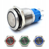 Vypínač On/Off, LED zatváracie tlačidlo 12V 18 mm/16 mm 3 v 1, chróm