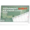 Poznámkový daňový kalendář s citáty 2026 - stolní kalendář