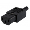 PREMIUMCORD Konektor napájecí 230V na kabel (samice, IEC C13) (cs220f)