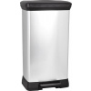 Kôš Curver® PEDAL BIN, 50L, 29x39x73 cm, čierny/strieborný, na odpadky