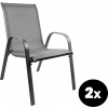 Aga 2x Záhradné stoličky MR4400GY-2 Sivá