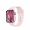 APPLE Watch Series 9 GPS 41mm Pink Aluminium Case with Light Pink Sport Band - S/M mr933qc/a