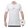Pánske tričko Wilson Players Seamless Crew 2.0 - bright white/black - Biely (XL)