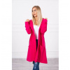 Dámsky kardigán s kapucňou oversize MI0044 fuchsia Univerzálna Fuchsia
