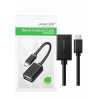 Kábel Ugreen US133 10396 micro USB (mužský) USB-A (ženský) OTG plochý 0.15 m