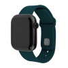 Sada silikónových športových remienkov FIXED pre Apple Watch 42-44-45-46 mm, tmavozelená