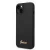 Guess Liquid Silicone Metal Logo Zadný Kryt pre iPhone 14 Plus Black